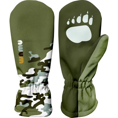 Dětské softshellové rukavice Maskáč khaki
