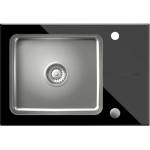 Quadron Вградена мивка Quadron Pop Hugh 116 от неръждаема стомана, покритие от неръждаема стомана - черна 64x44 см (ST3564SC1BS) Мивка за вграждане