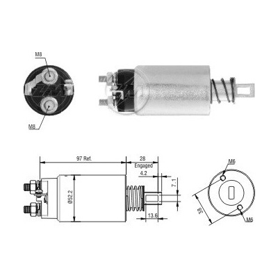 Spínač startéru Hitachi 2250-57003