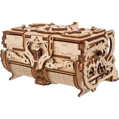 UGears Дървен 3D пъзел Ugears от 185 части - Антикварна кутия (U-70089 )