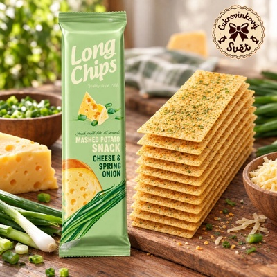 Long Chips Snack cibulka sýr 75 g