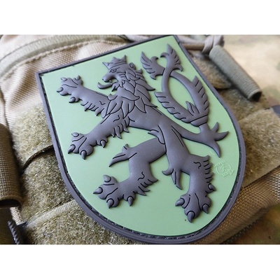 Gumová nášivka Jackets to Go Český lev - olivová