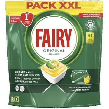 Fairy Lemon Original gélové tablety do umývačky riadu 81 ks
