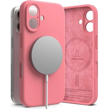 Ringke Magsafe Калъф за iPhone 16, Ringke Silicone Magnetic Case, Розов (8800274960657)