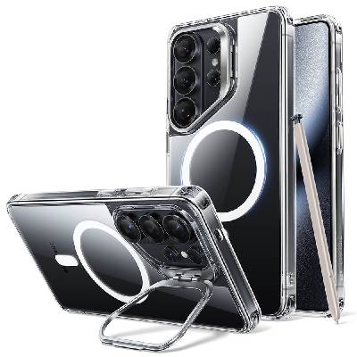 Хибриден кейс с висока степен на защита с MagSafe за Samsung Galaxy S26 Ultra - ESR Classic Hybrid HaloLock Kickstand MagSafe Case (прозрачен)
