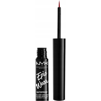 NYX Professional Makeup Matné oční linky se štětečkem červené 3,5 ml