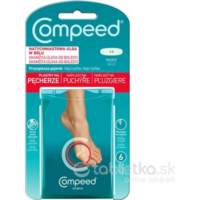 Compeed náplasť na pľuzgiere malá, gélová 6 ks