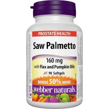 Image 1 of Webber Naturals Saw Palmetto With Flax And Pumpkin Oils [90 Гел капсули]