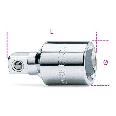 Adaptér BETA 1/2'' samice a 3/8'' samec 009200810