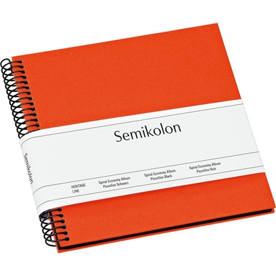 Semikolon Фотоалбум Uni Economy с черни карти малък оранжев (354878)