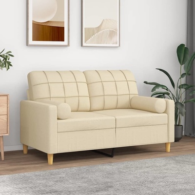 vidaXL polštáře 2 ks krémové textil 15x50