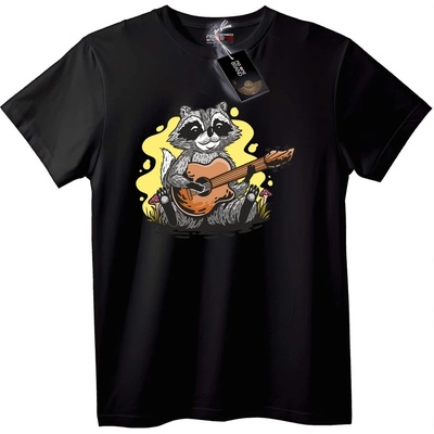 NOONEBRAND Тениска Рок Енот - M, Black