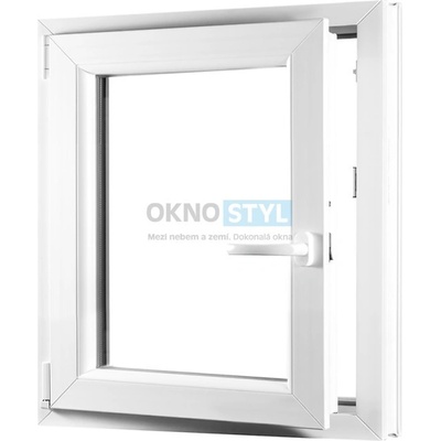 OKNOSTYL.cz jednokřídlé sklepní okno plastové 600 x 800 cm OLIMPIA 60 AD , levé