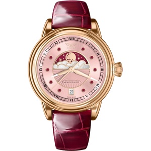 Aviator Дамски часовник Aviator Douglas Moonfligh Gemstone Edition Ruby Limited Edition V. 1.33. 2.418. 4 (V.1.33.2.418.4) Часовници