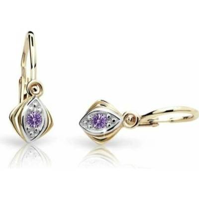 Cutie Jewellery zlaté dětské náušnice C1897-10-X-1 fialová
