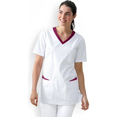 Clinic Dress Clinic WASH Blúzka dámska Biela Malinová