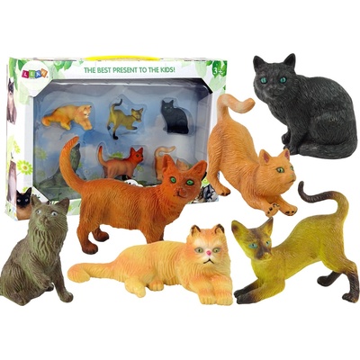 mamido Sada 6 figúrok čistokrvných mačiek Domáce mačky