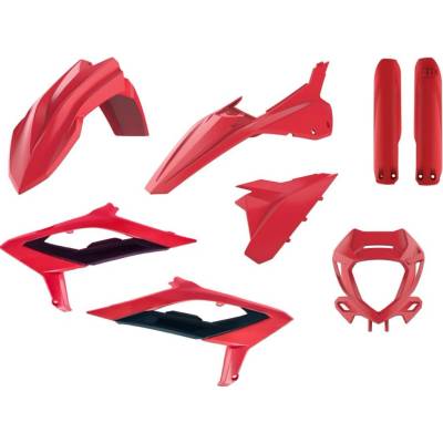 POLISPORT kompletní sada plastů (FULL KIT) BETA RR 2T/4T 23-24 v sadě kryt světla (8667300004) a kryty tlumičů (8399100001) barva červeno černá
