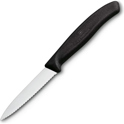 Victorinox Нож за рязане SWISS CLASSIC 8 см, назъбен, черен, пластмаса, Victorinox (VN67633)