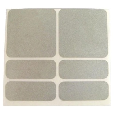 Samolepky reflexné ShamanRacing set 6ks strieborná