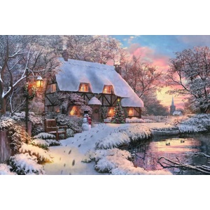 Castorland - Puzzle Winter cottage - 500 piese