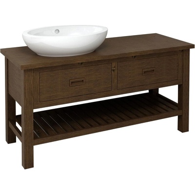 SAPHO BRAND umyvadlová skříňka 130x73x50cm, mořený smrk BA131S