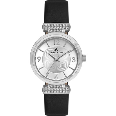 Daniel Klein DK. 1.13967-1 Дамски часовник, черен| Premium серия | Сив циферблат, Кожена каишка