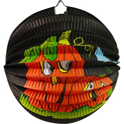 Lampión Halloween tekvica 25 cm so svietiacou paličkou 50 cm