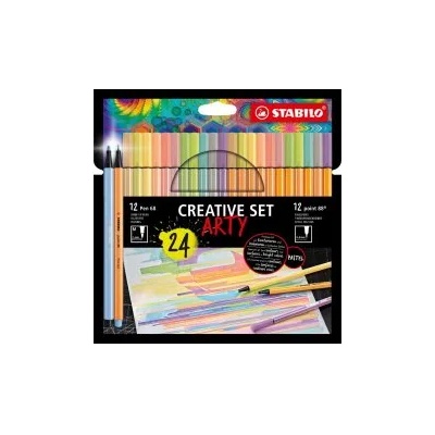 STABILO Тънкописци Creative 8868 12 x Point 88 + 12 x Pen 68