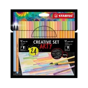 STABILO Тънкописци Creative 8868 12 x Point 88 + 12 x Pen 68