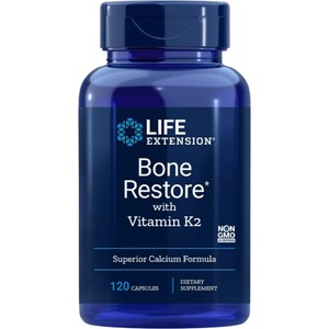 Life Extension Bone Restore | With Vitamin K2 [120 капсули]