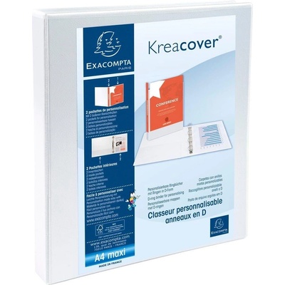 Exacompta Папка Kreacover, А4, с 4 ринга, 3 джоба, PP, 38 mm (1070140014)