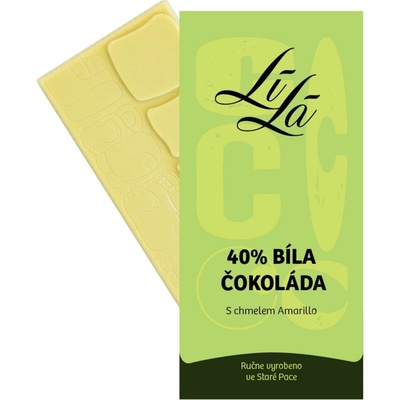 LíLá Amarillo 40% bílá čokoláda s chmelem 50 g