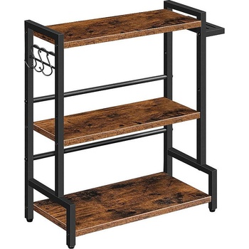 Image 1 of Hoobro Етажерка за плот кафяво рустик / черно