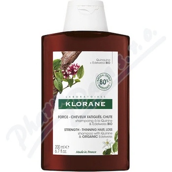 Klorane Shampooing À La Quinine & Edelweiss BIO šampón s chinínom a bio plesnivcom alpským 200 ml