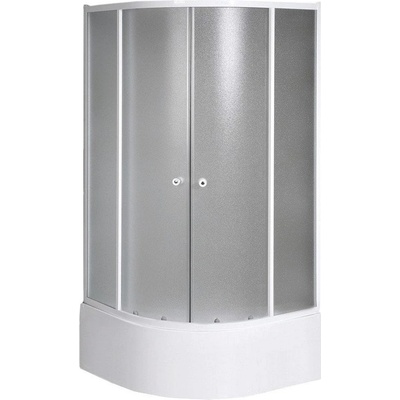 Aqualine SPRCHOVÉ KOUTY ARLEN čtvrtkruhová sprchová zástěna 900x900x1500 mm, sklo BRICK BTR903