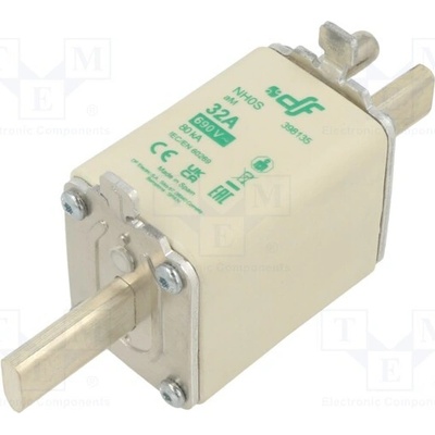 DF ELECTRIC 398135 Pojistka: tavná; 32A; 690VAC; aM; keramická; NH0S