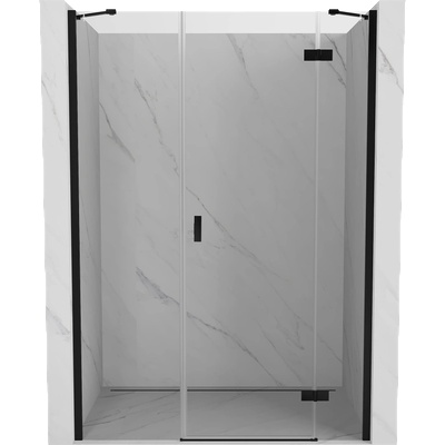 Mexen Mist-H душ врати, отварящи се надясно, 135 см, прозрачни, черни - 8A5-135-001-70-00-P (8A5-135-001-70-00-P)