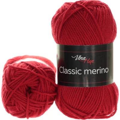 Vlna Hep Classic merino 61143 červená