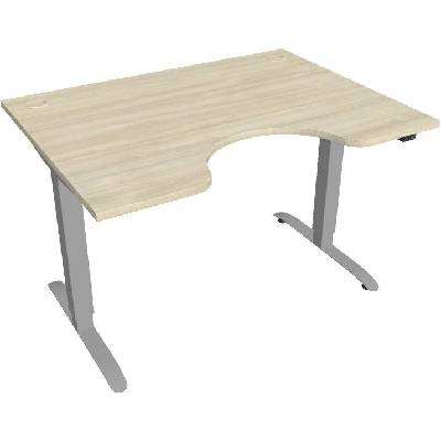 Hobis Office Pro psací stůl Motion MS ERGO 2 Šířka: 120 cm, Barva desky: akát, Barva kovu: šedá RAL 9006 Šířka 120-180 cm / 27 barevných variant