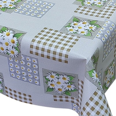 Obrus PVC Z-Z 9, metráž, 20 m x 140 cm, margarétky, IMPOL TRADE