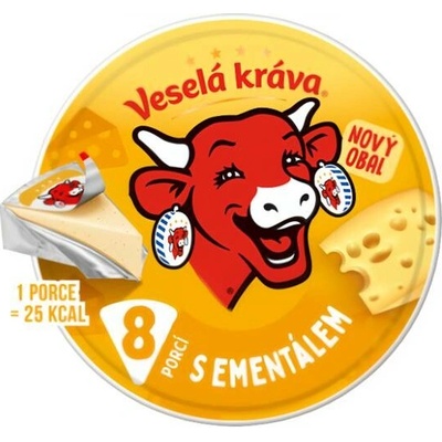 Veselá Kráva Tavený sýr s ementálem 8 ks 120g