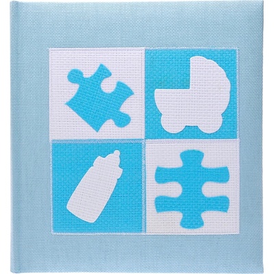 KPH Dětské fotoalbum Baby puzzle modré