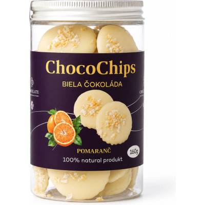 DP chocolate ChocoChips biela s pomarančom 160 g