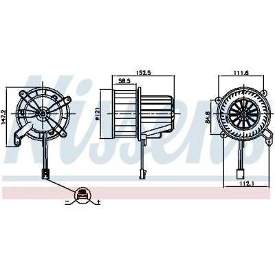 Vnitřní ventilátor NISSENS 87621