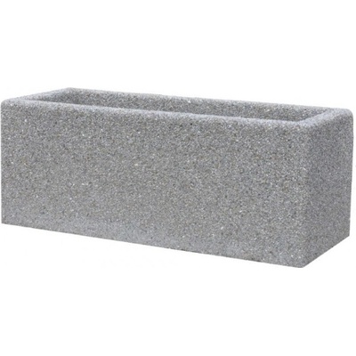 HTI Betonový květináč Linea 100x40x40 cm II Říční kámen obarvený na červeno