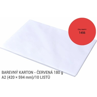 Kreslicí karton A2/180g/10lis červená