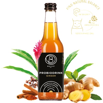 Bala21 Probiodrink Ginger Kombucha Джинджифил с пробиотици 330 мл