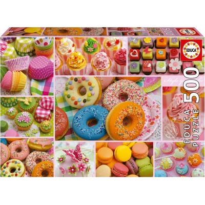 Educa Пъзел Educa - Колаж сладко парти, 500 части (EDU19904)