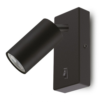 Maclean Стенна лампа, Maclean MCE369 B GU10, 40W, Черен (MCE369 B)